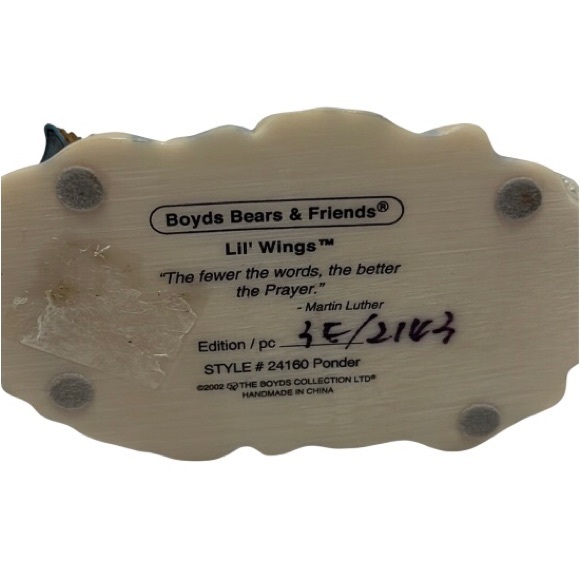 Boyds Bears Lil Wings Ponder 24160 - Picture 3 of 3